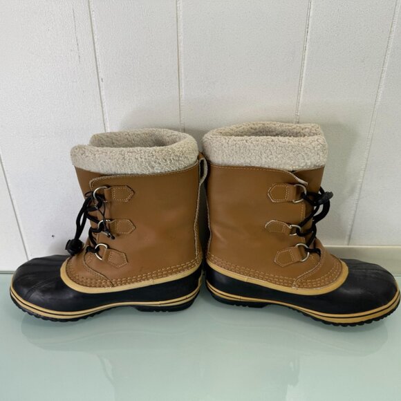 Sorel Waterproof Winter Snow Boots Youth Unisex Size 6 Yoot Pac Tan Brown Kids - Picture 3 of 10